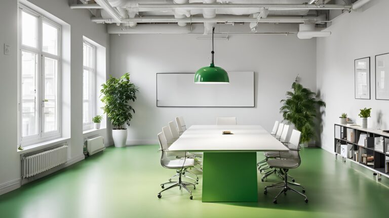 Commercial Painting Offices & Co-working Spaces Green and White